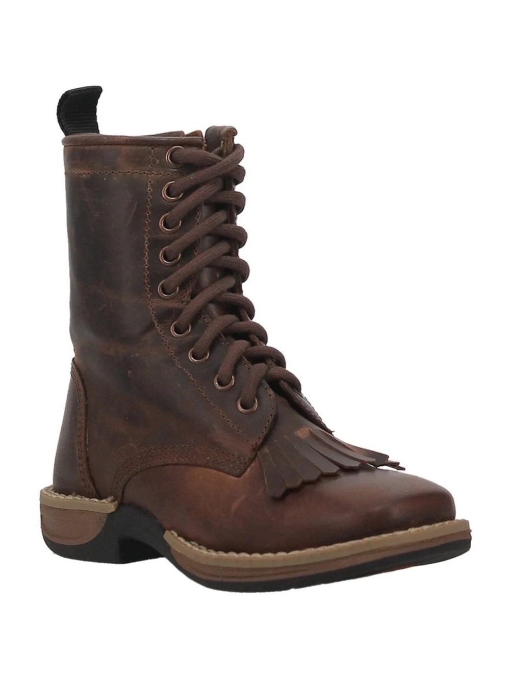 Dan post Kiltie leather western boots size 6.5 unisex youth